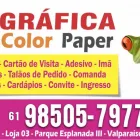 Imagem 6 da empresa GRÁFICA COLOR PAPER Panfletos em Valparaíso De Goiás GO