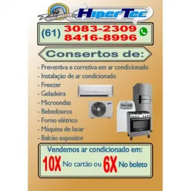 HIPERTEC ELETRO - VENDA E INSTALAÇÃO DE AR CONDICIONADO 61 30832309 watsapp 984168996